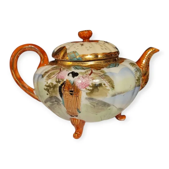 Elegant Vintage Japanese Tea Set